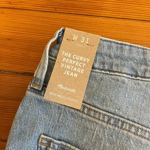 Madewell curvy perfect vintage jean - nwt